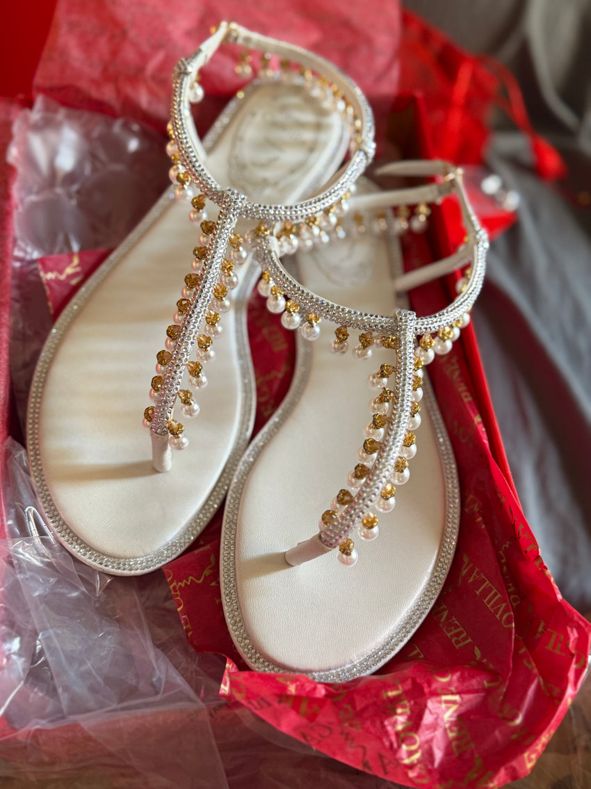 famous brand rene covila slipper