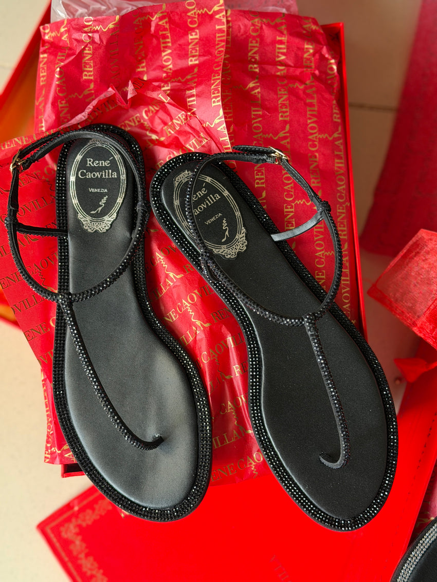 famous brand rene covila slipper