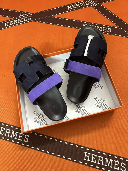 Hrms famous brand slipper suede leather