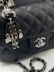 chnl famous brand handbag with key chain