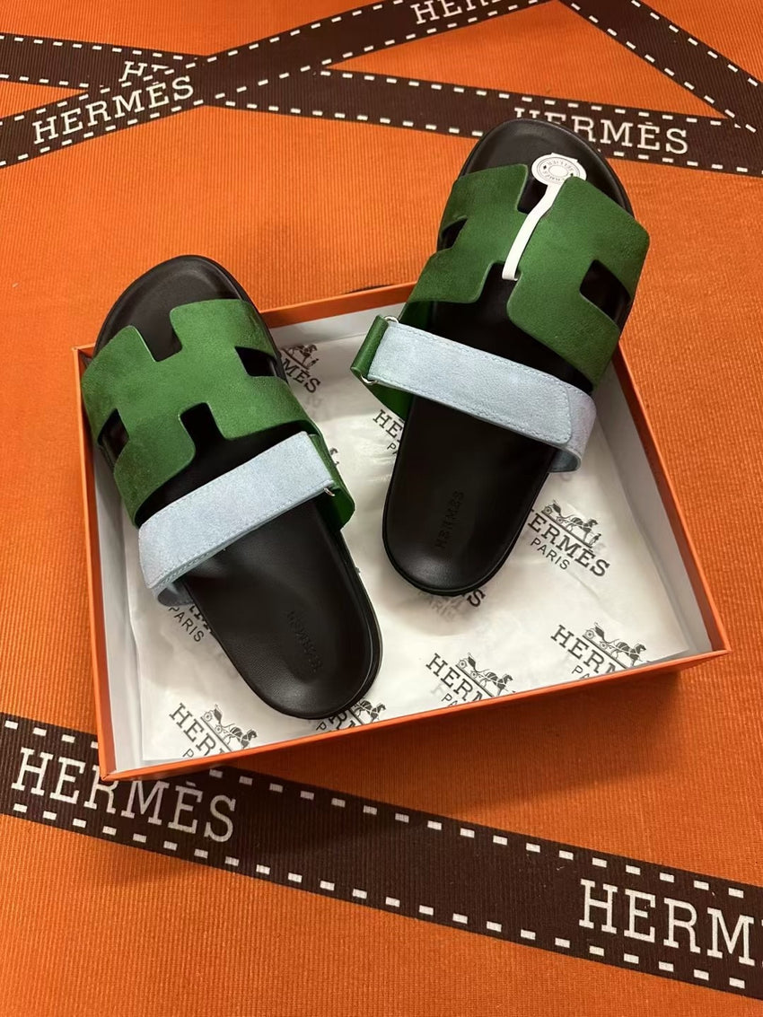 Hrms famous brand slipper suede leather