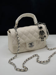 chnl famous brand handbag with key chain
