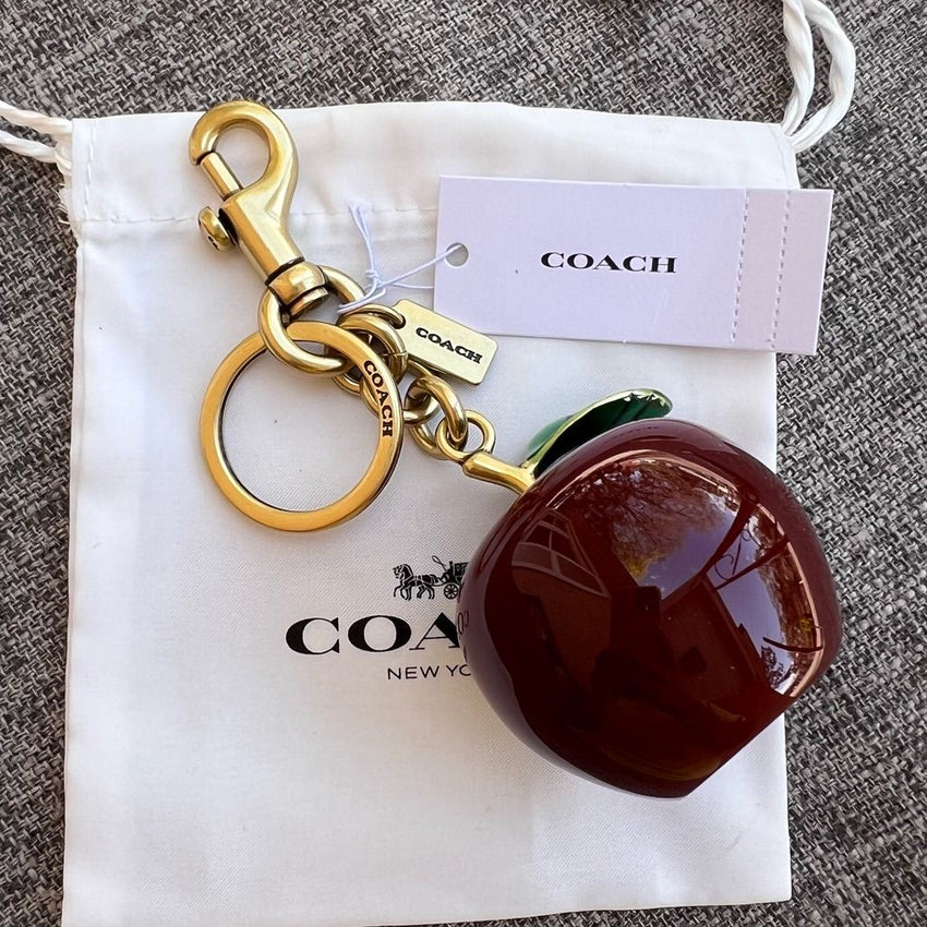 Coach apple keychain