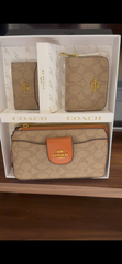 Coach 3pc set pouch Wallet card holder