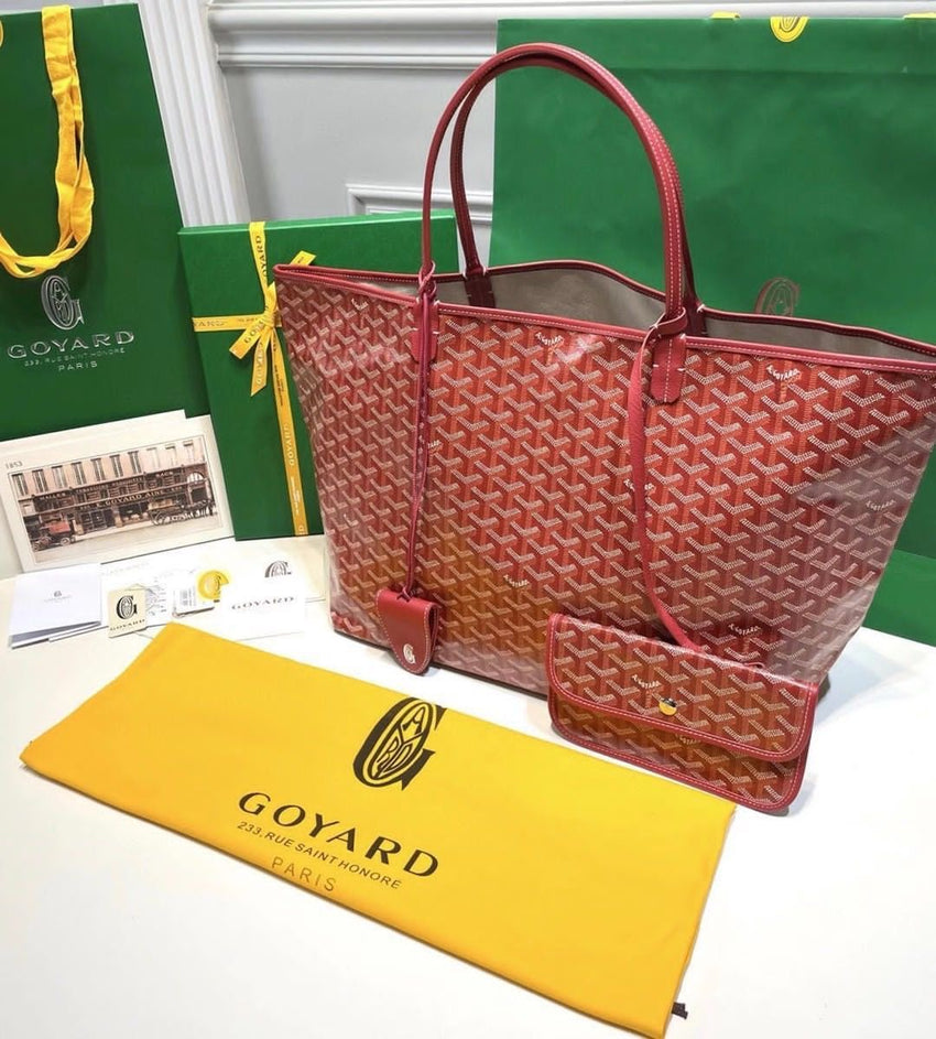 Goyard burgundy color handbag